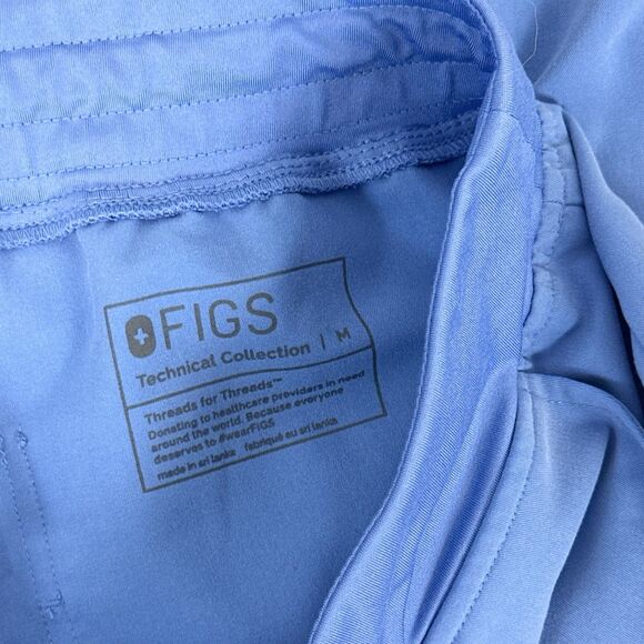 FIGS Zamora High Rise Jogger – Size M Ceil Blue Medical Scrub Pants, Stretch - Picture 8 of 8